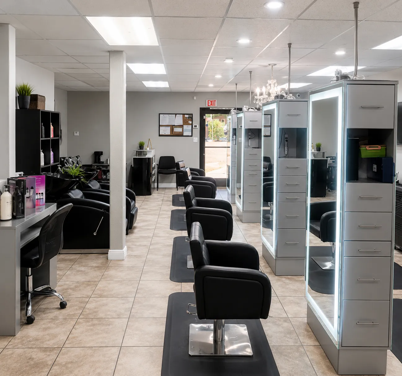 Inside the salon